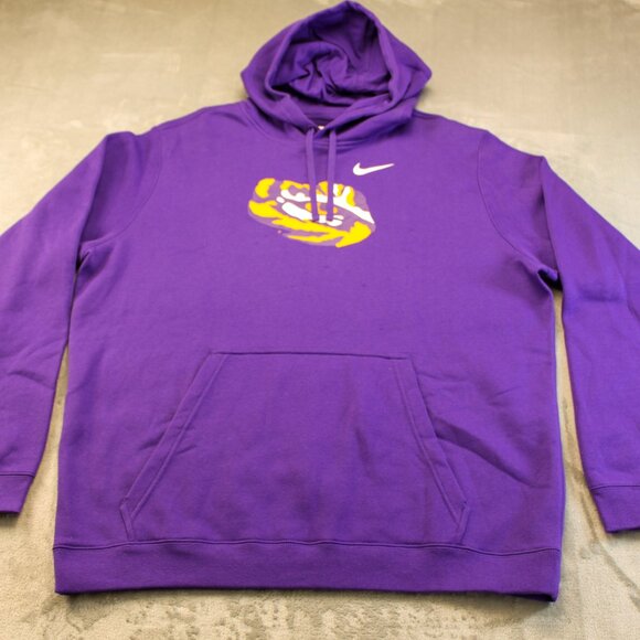 LSU Tigers Long Sleeve Pullover Hoodie Men's Size XXL - Picture 2 of 13